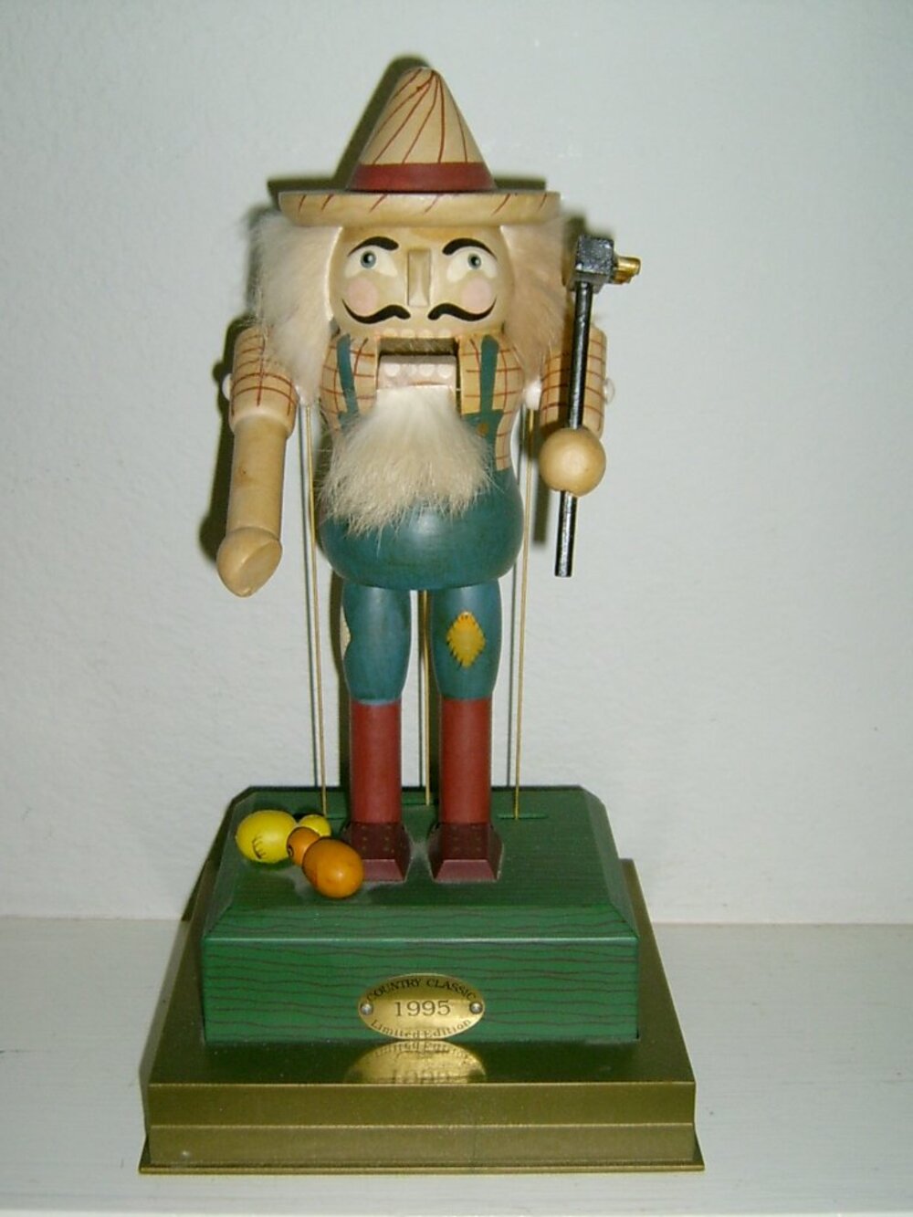Vintage Wooden Musical Figure, Moves